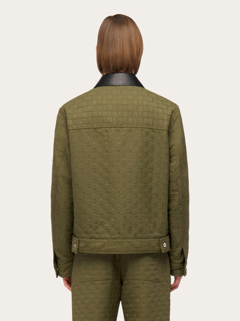 Ferragamo | Men's Monogram Blouson - Olive Green