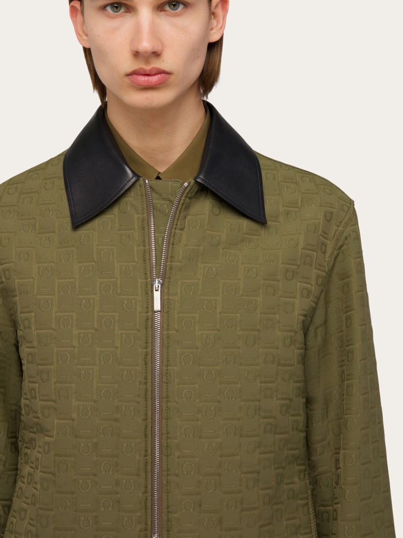 Ferragamo | Men's Monogram Blouson - Olive Green