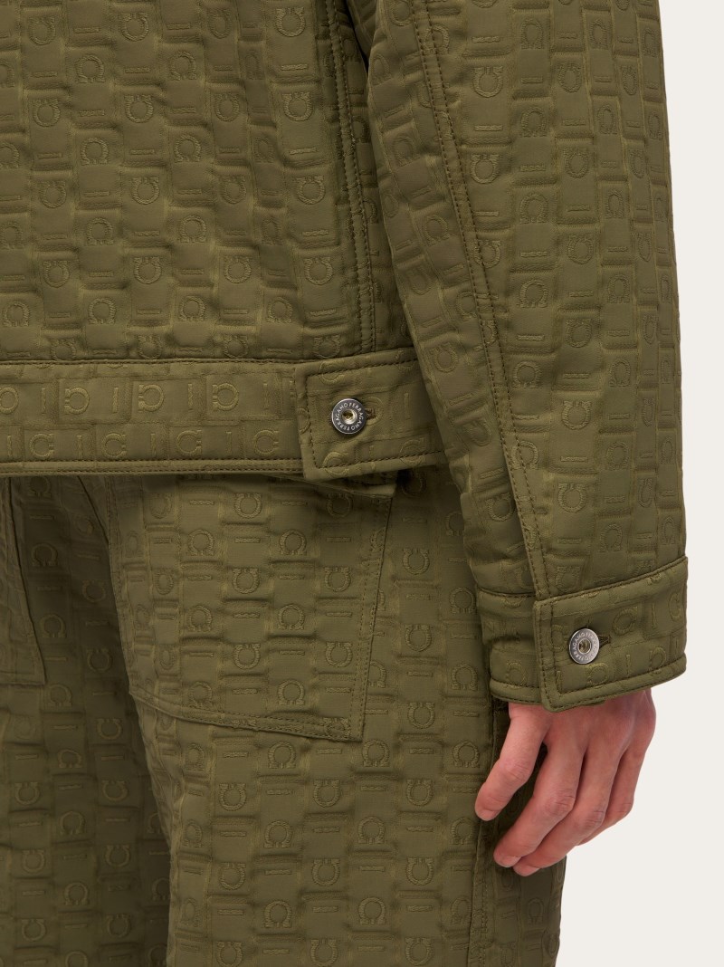 Ferragamo | Men's Monogram Blouson - Olive Green