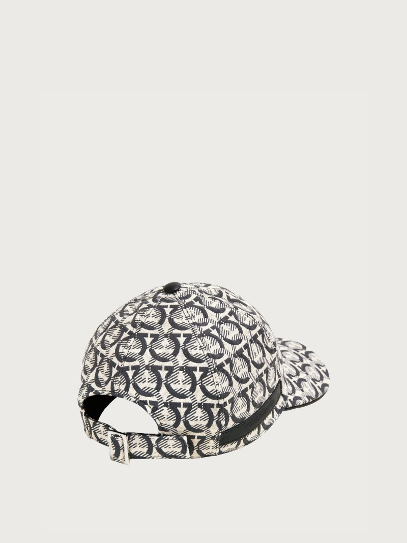 Ferragamo | Men's Gancini Baseball Cap - Beige/Black