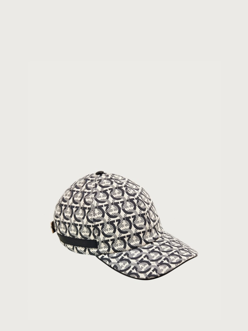 Ferragamo | Men's Gancini Baseball Cap - Beige/Black