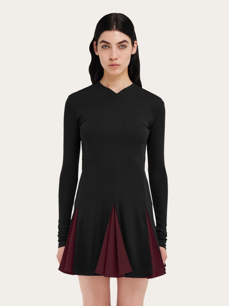 Ferragamo | Women's Ribbed Skater Dress - Black