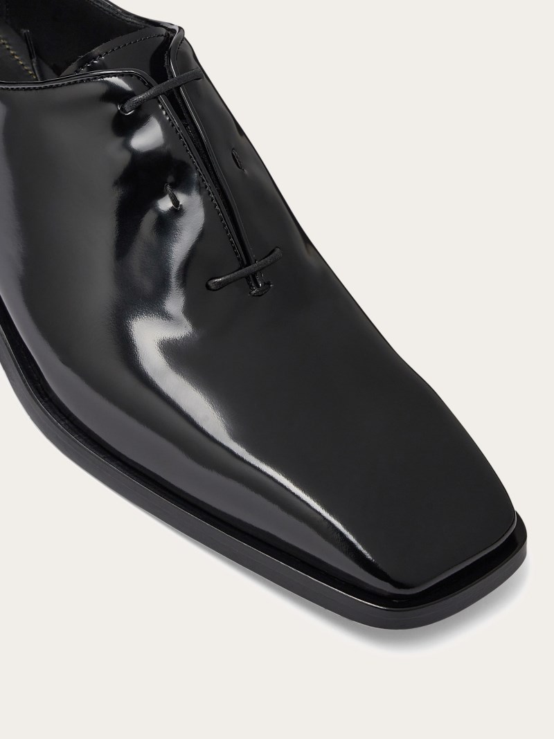 Ferragamo | Men's Oxford With Covered Lacing - Black