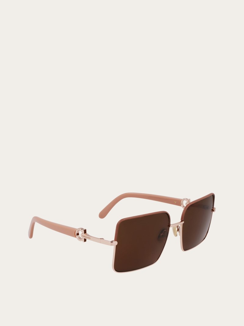 Ferragamo | Men's Sunglasses - Rose Gold-Nude/Gradient Nude