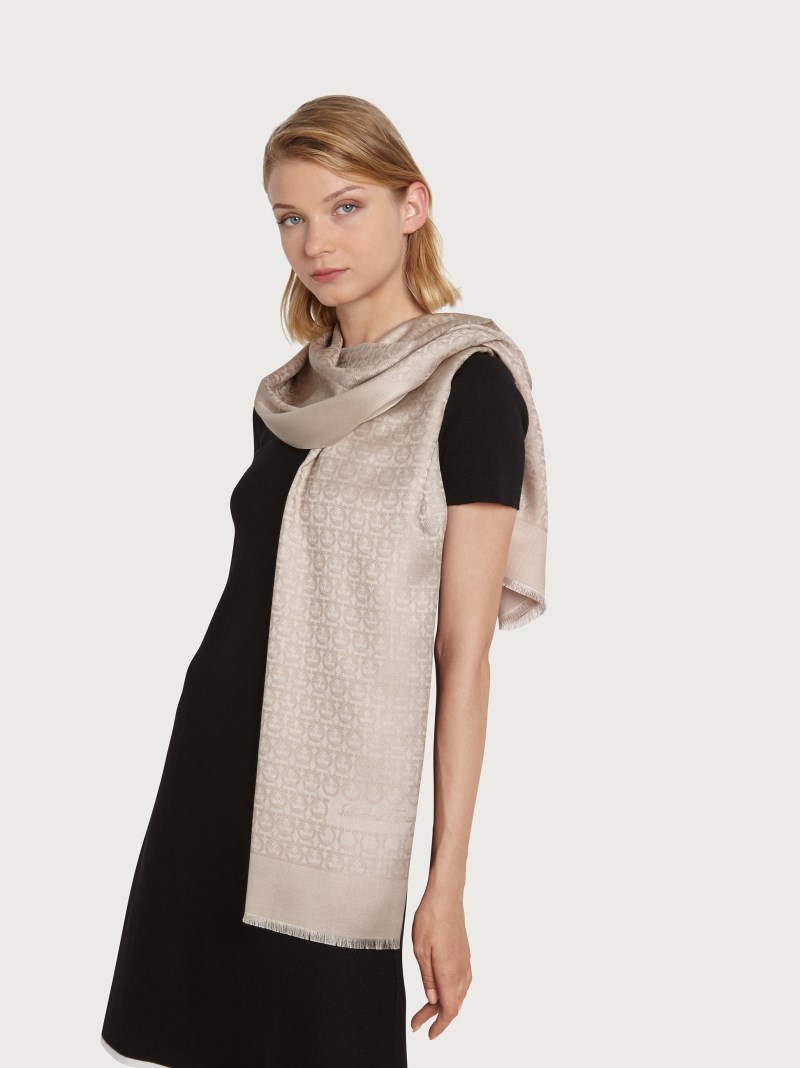 Ferragamo | Women's Gancini Stole - Almond