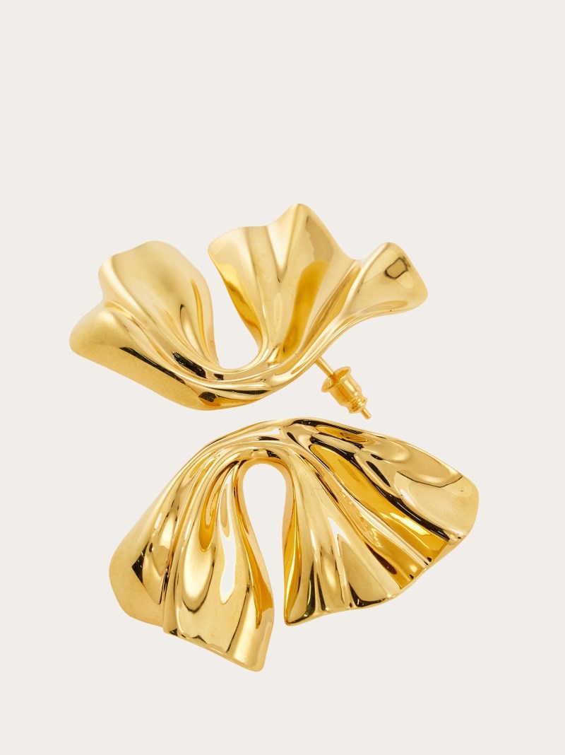 Ferragamo | Women's Draped Earrings - Antique Gold