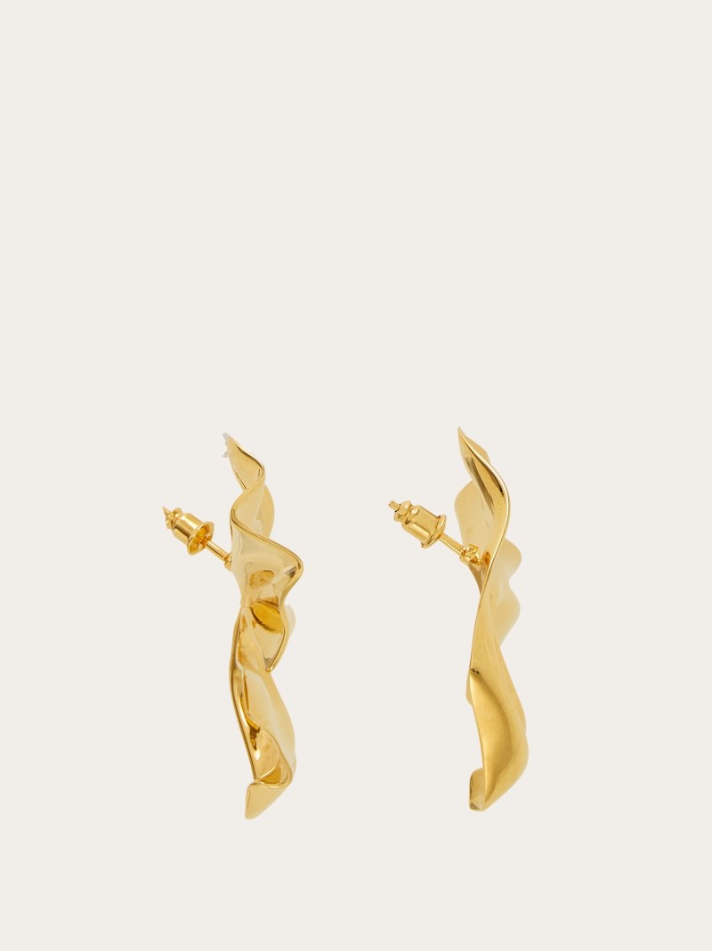 Ferragamo | Women's Draped Earrings - Antique Gold