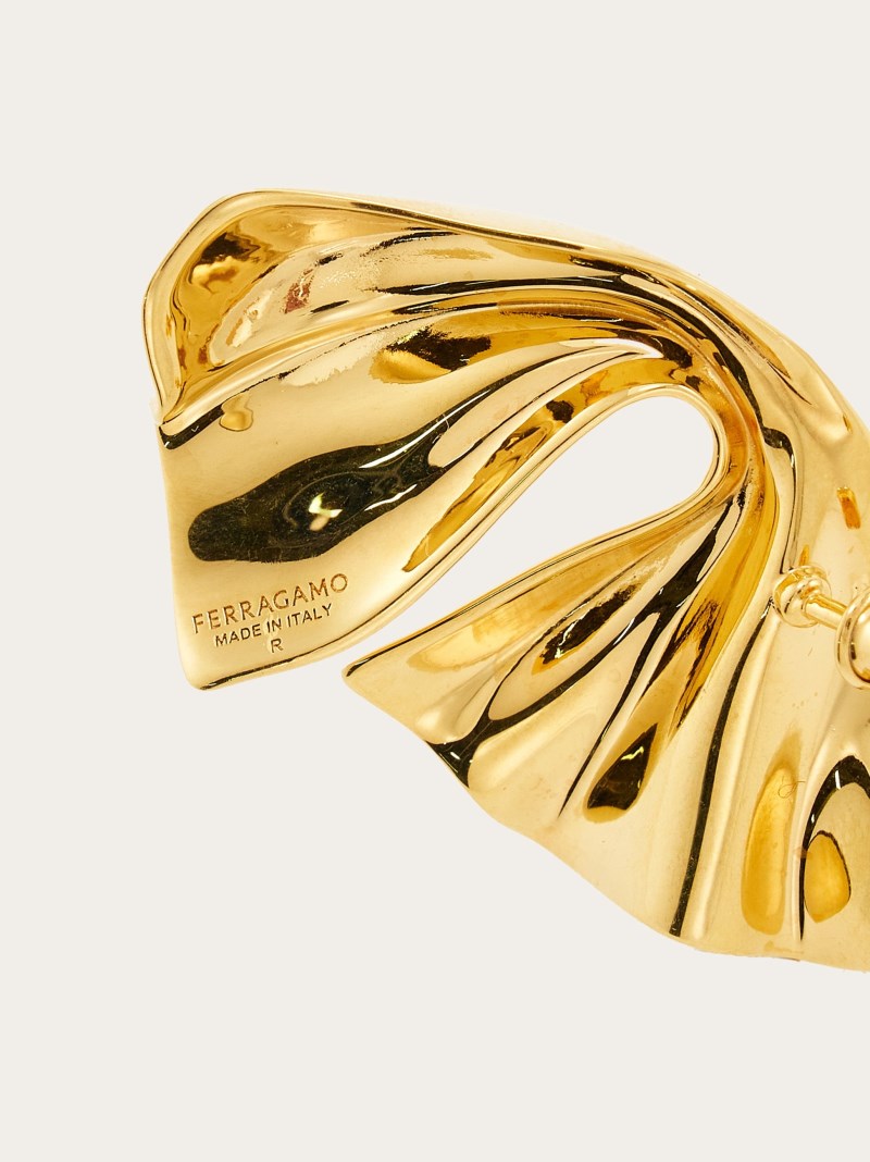 Ferragamo | Women's Draped Earrings - Antique Gold