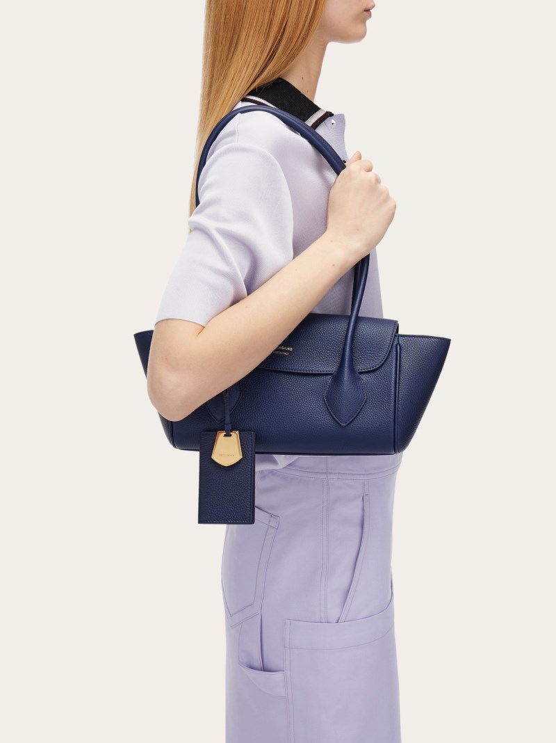 Ferragamo | Women's East-West Tote Bag - Midnight Blue
