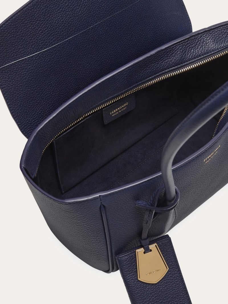 Ferragamo | Women's East-West Tote Bag - Midnight Blue
