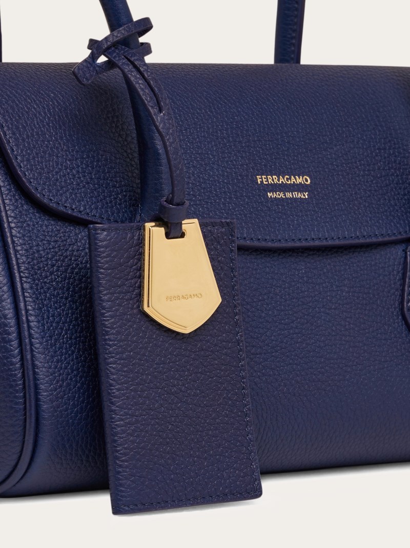 Ferragamo | Women's East-West Tote Bag - Midnight Blue