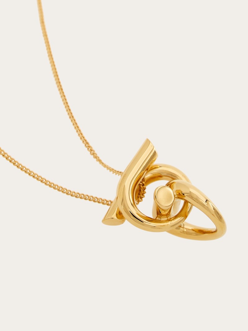 Ferragamo | Women's Gancini Pendant Necklace - Gold