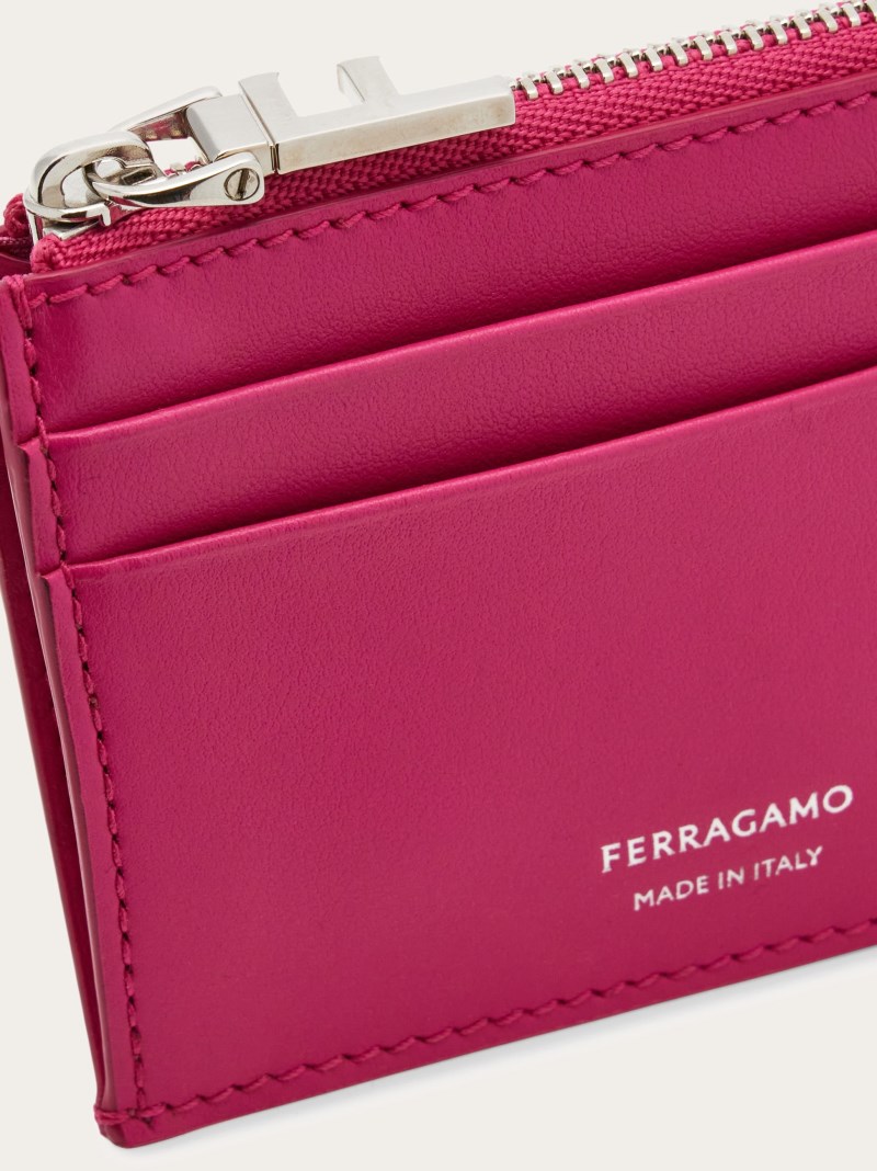 Ferragamo | Women's Card Holder With Key Holder - Cerise Pink