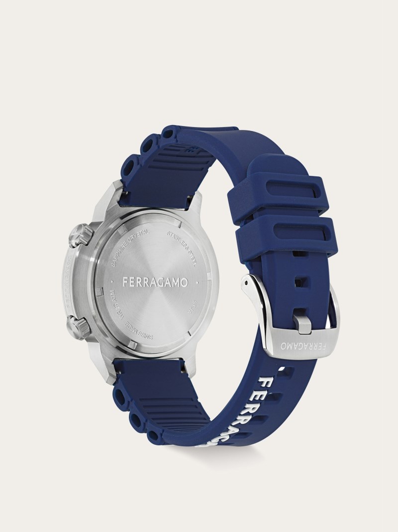 Ferragamo | Men's Sport Watch - Stainless Steel/Blue