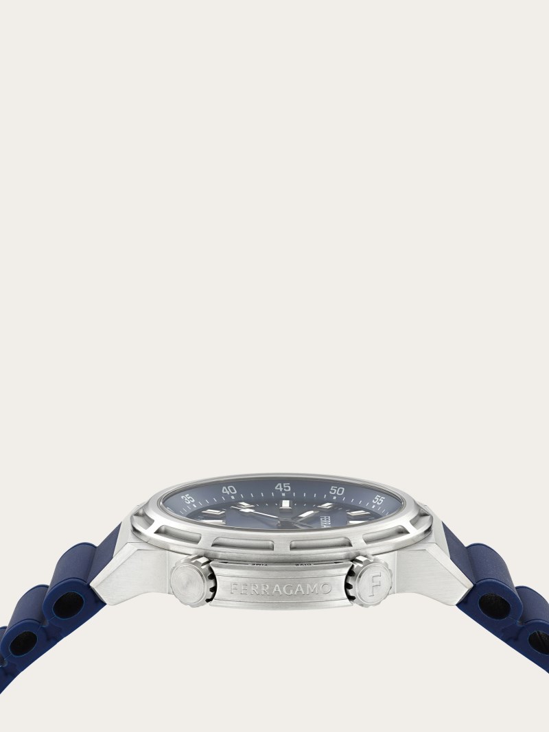 Ferragamo | Men's Sport Watch - Stainless Steel/Blue