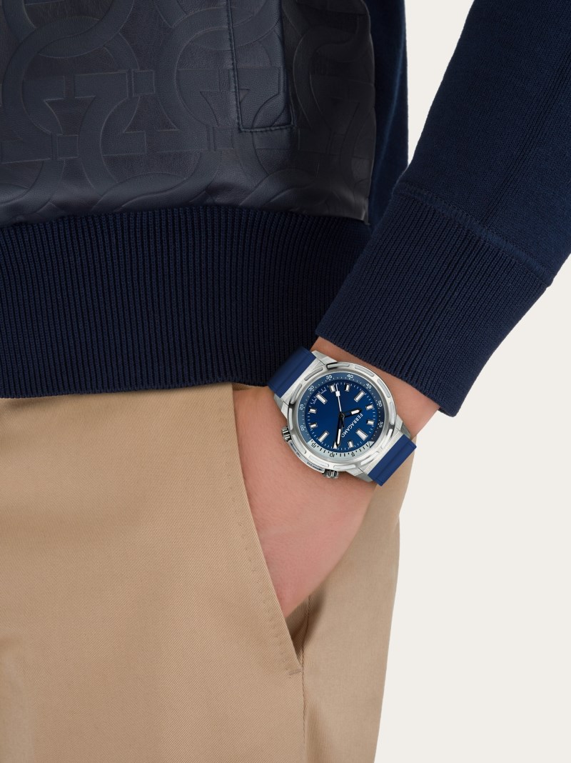 Ferragamo | Men's Sport Watch - Stainless Steel/Blue