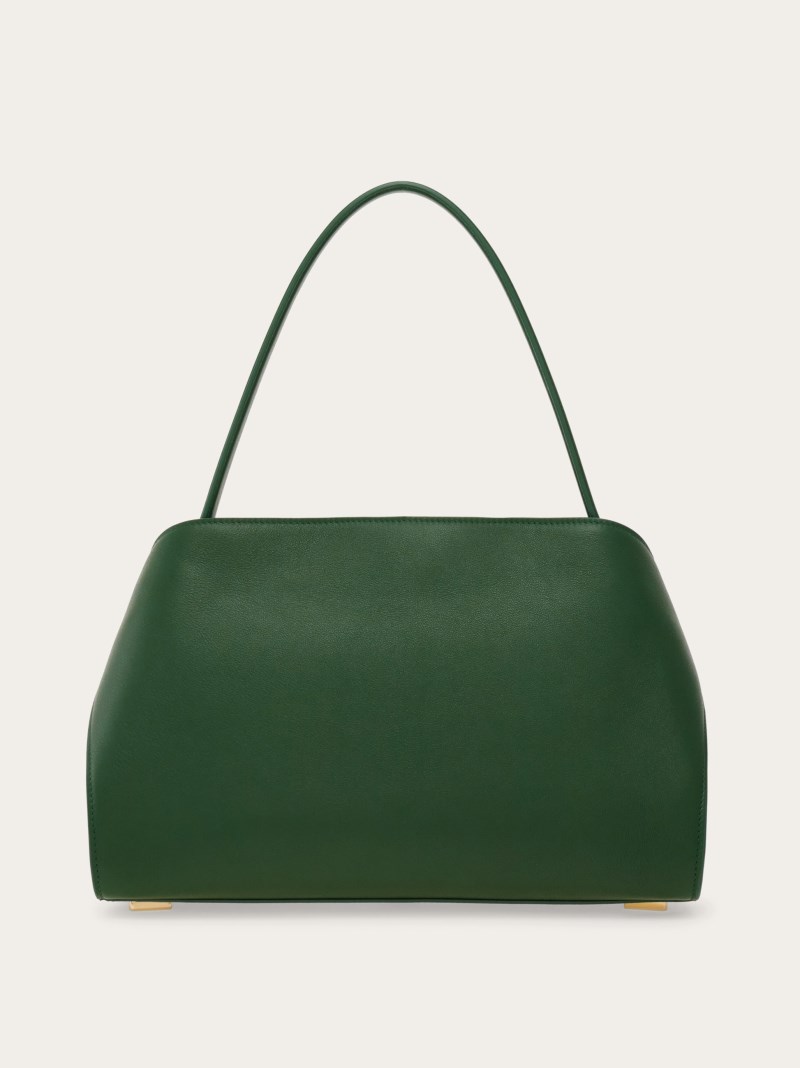 Ferragamo | Women's Hug Soft Bicolor Shoulder Bag - Forest Green