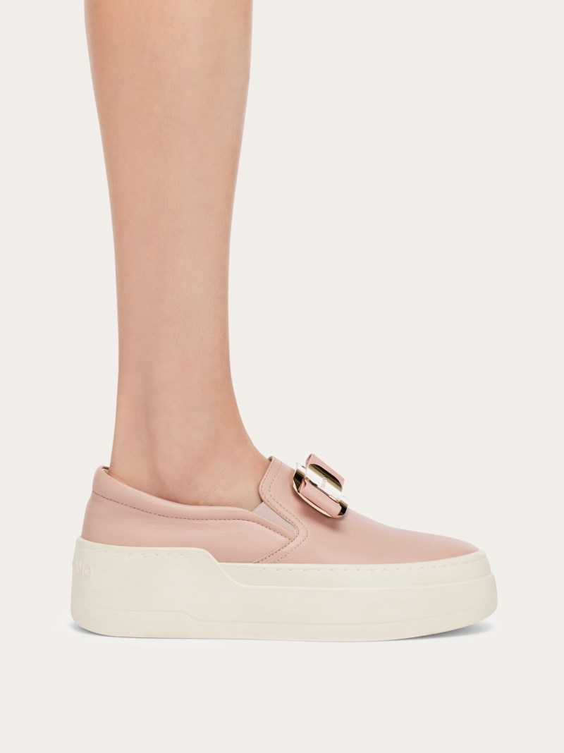 Ferragamo | Women's New Vara Plate Slip On - Rose