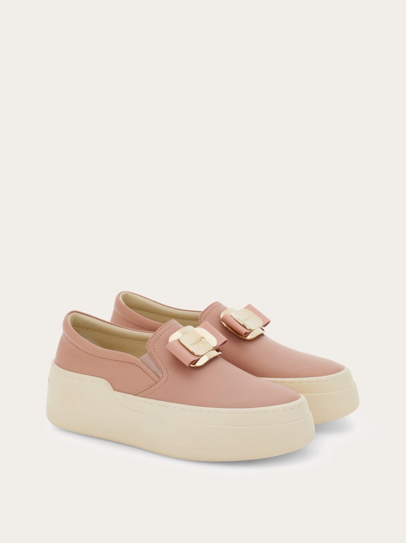 Ferragamo | Women's New Vara Plate Slip On - Rose
