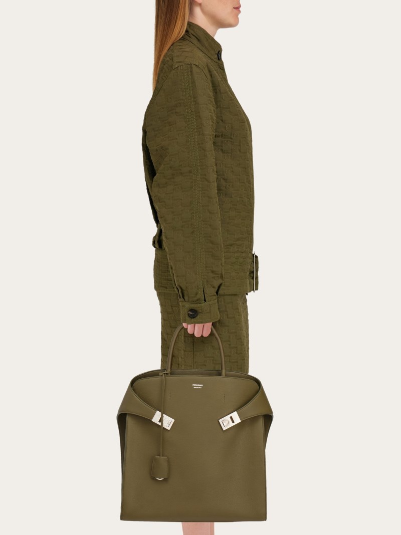 Ferragamo | Women's Hug Tote Bag - Olive Green