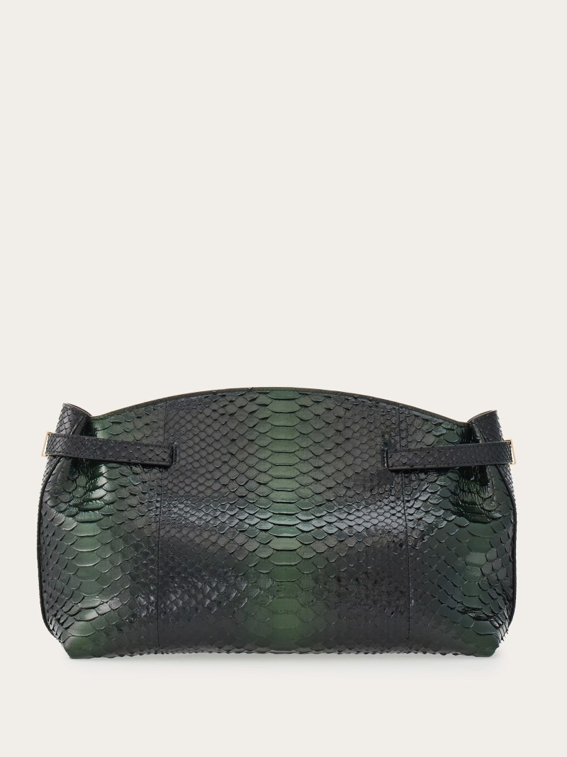 Ferragamo | Women's Hug Soft Crossbody Bag - Black/Green