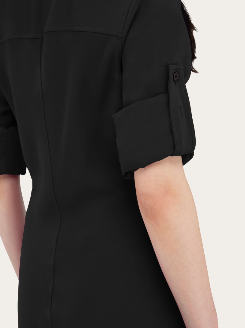 Ferragamo | Women's Shirt Dress With Handkerchief Hem - Black