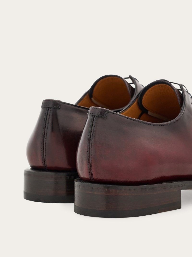 Ferragamo | Men's Tramezza Plain Toe Oxford - Burgundy