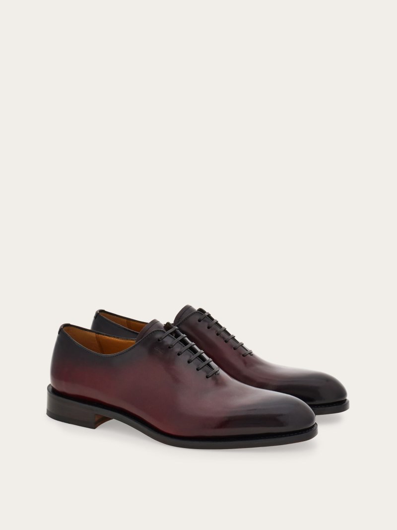 Ferragamo | Men's Tramezza Plain Toe Oxford - Burgundy
