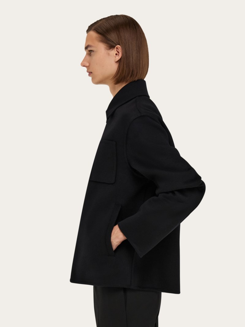 Ferragamo | Men's Cashmere-Blend Blouson - Black