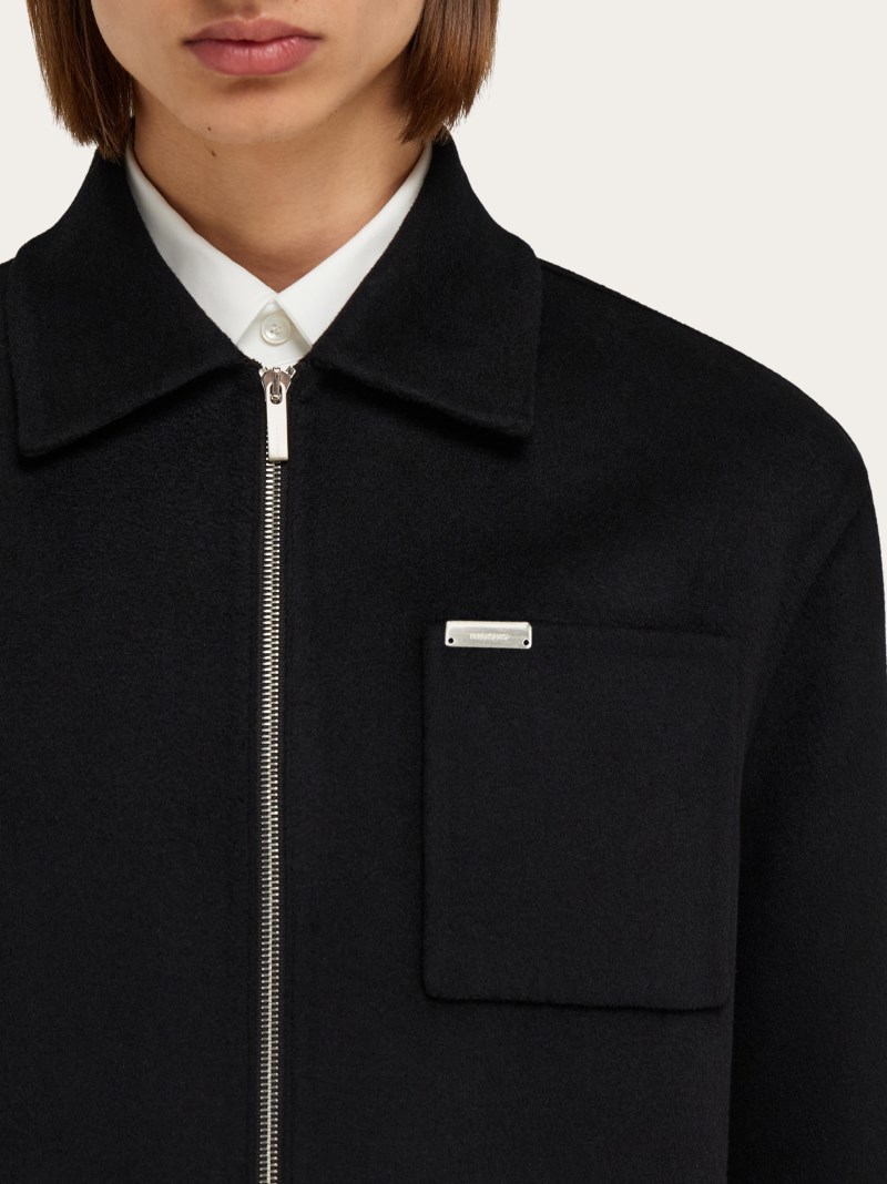 Ferragamo | Men's Cashmere-Blend Blouson - Black