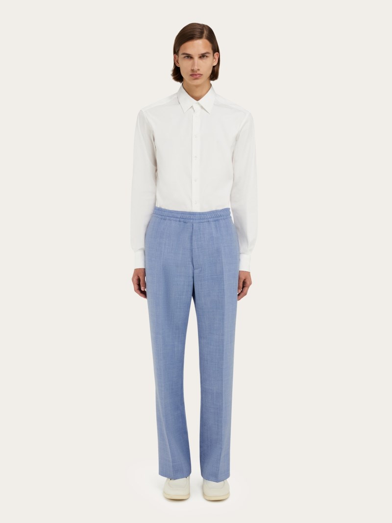 Ferragamo | Men's Drawstring Trouser - Denim/White