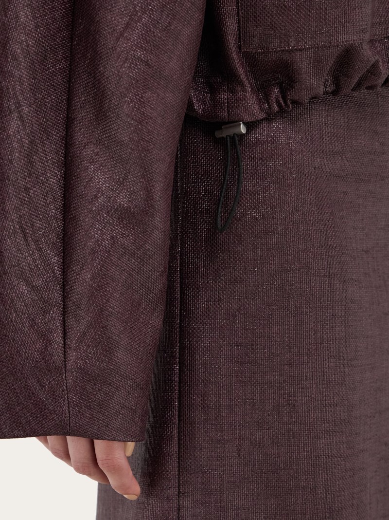 Ferragamo | Women's Cropped Bomber - Oxblood