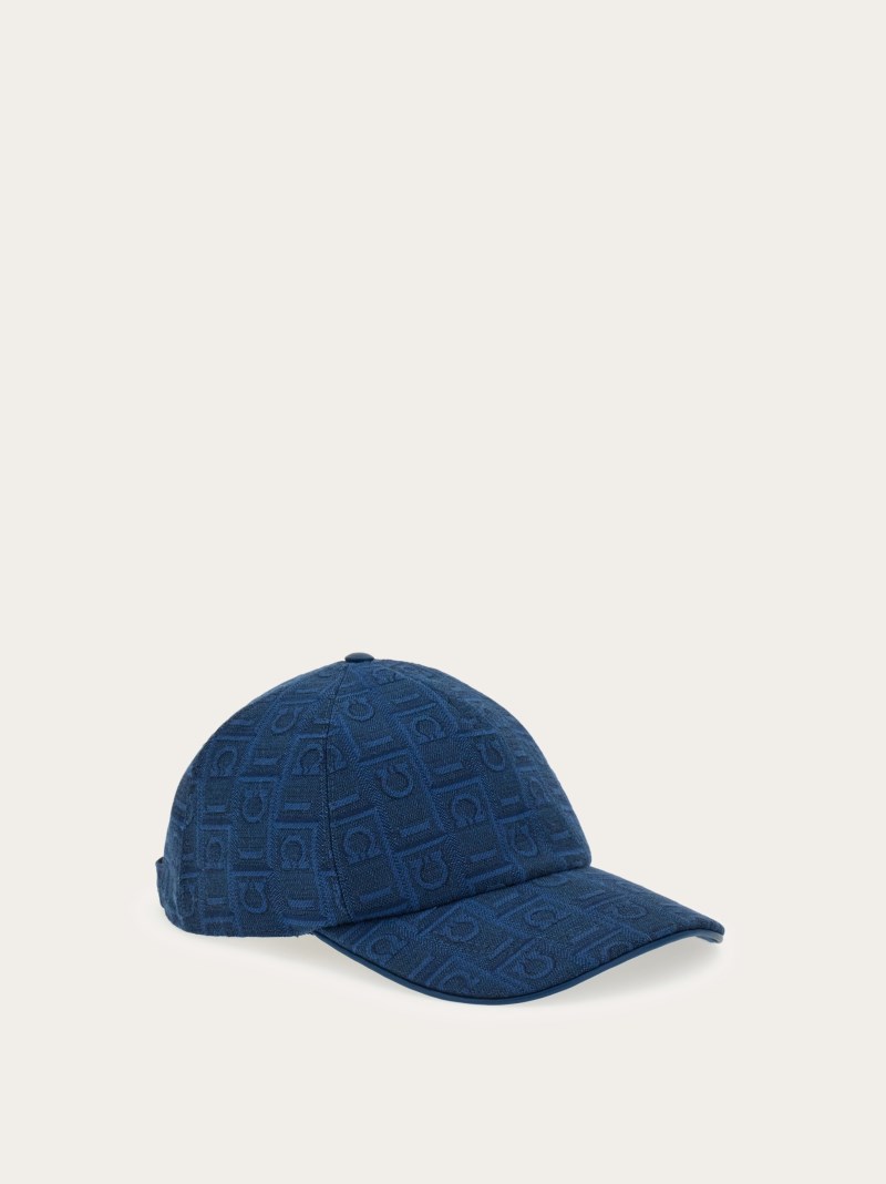 Ferragamo | Men's Monogram Baseball Cap - Teal Blue