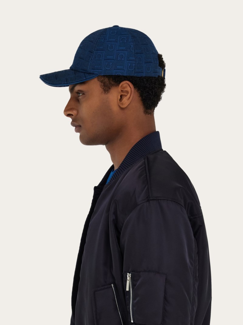 Ferragamo | Men's Monogram Baseball Cap - Teal Blue