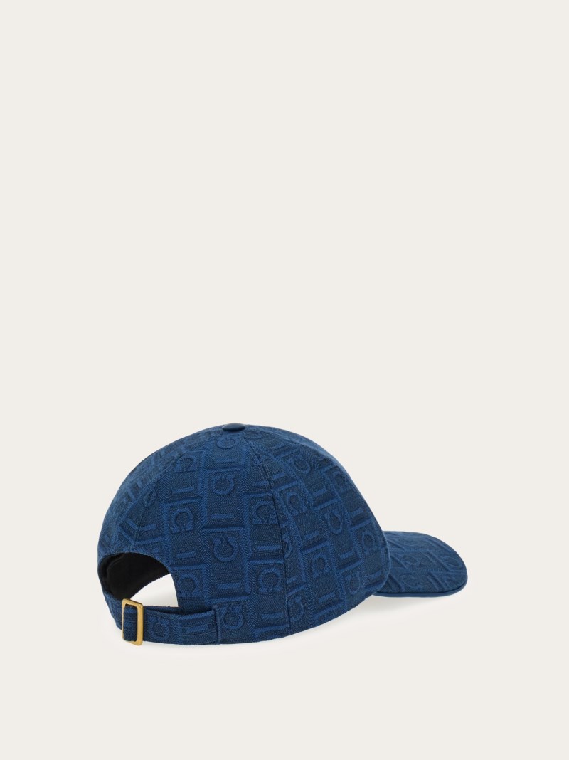 Ferragamo | Men's Monogram Baseball Cap - Teal Blue