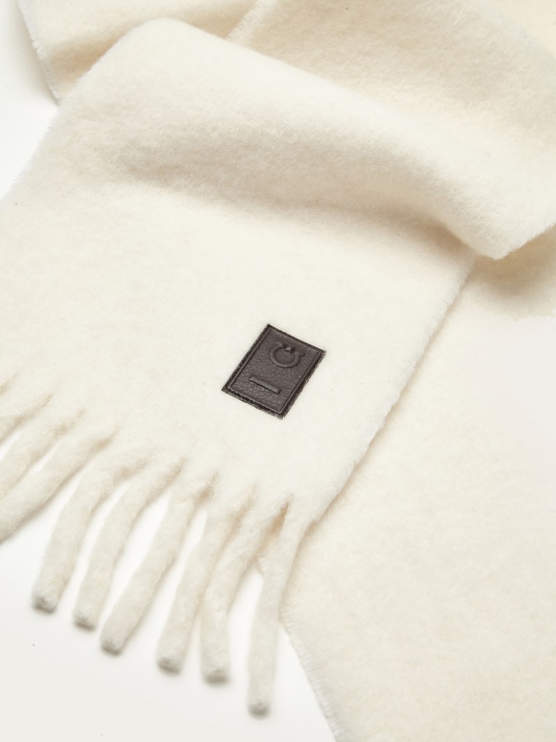 Ferragamo | Women's Double Scarf With Fringing - Mascarpone