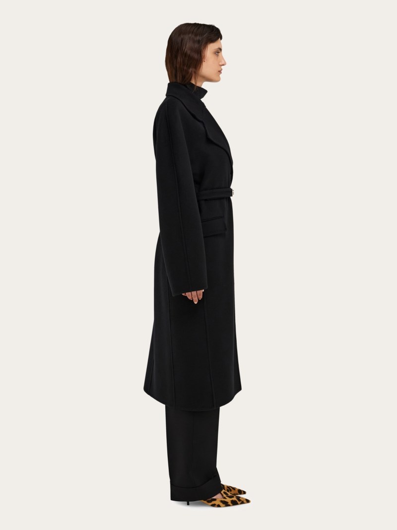 Ferragamo | Women's Single Breasted Coat - Black