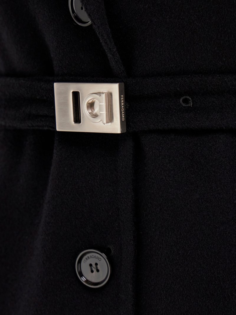 Ferragamo | Women's Single Breasted Coat - Black