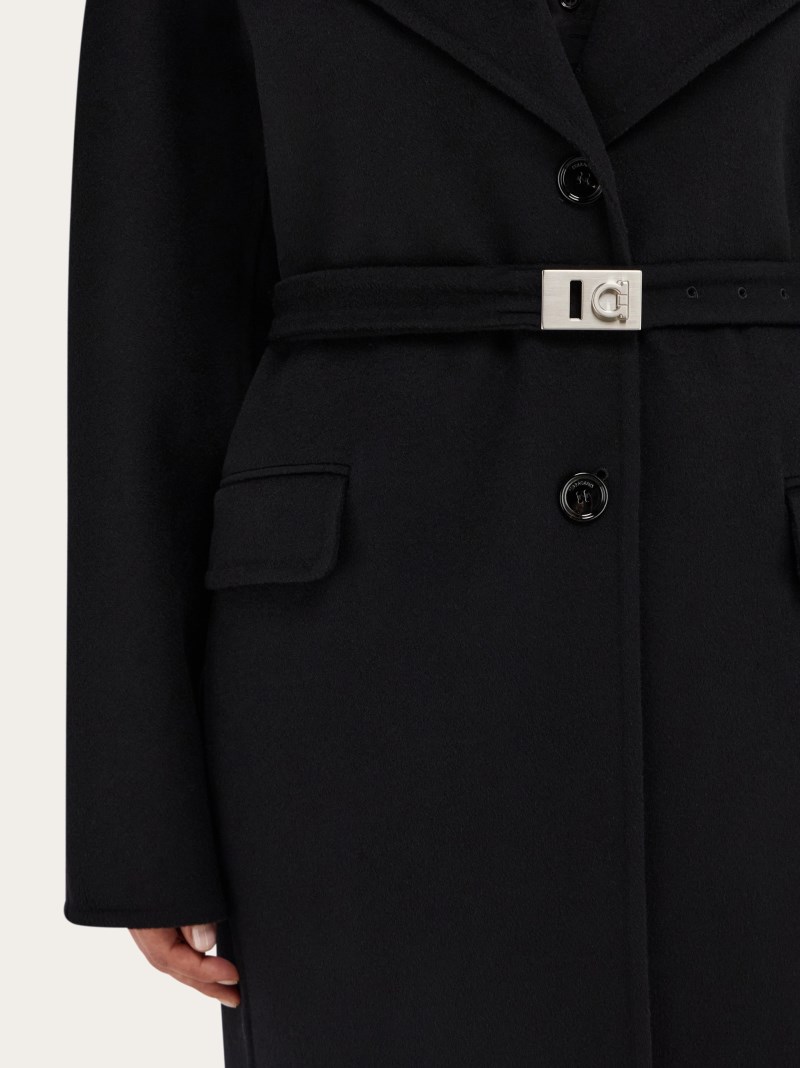 Ferragamo | Women's Single Breasted Coat - Black