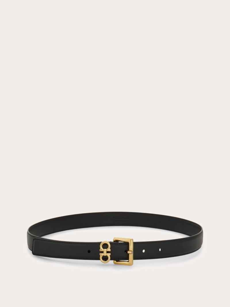 Ferragamo | Women's Double Gancini Fixed Belt - Black