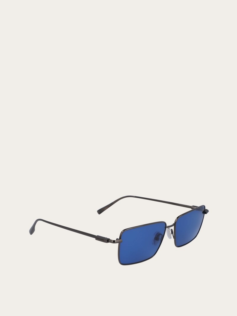 Ferragamo | Men's Sunglasses - Dark Gun/Blue