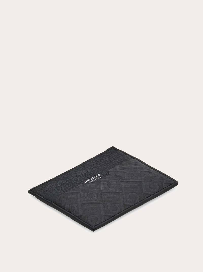 Ferragamo | Men's Credit Card Holder - Black/Grey