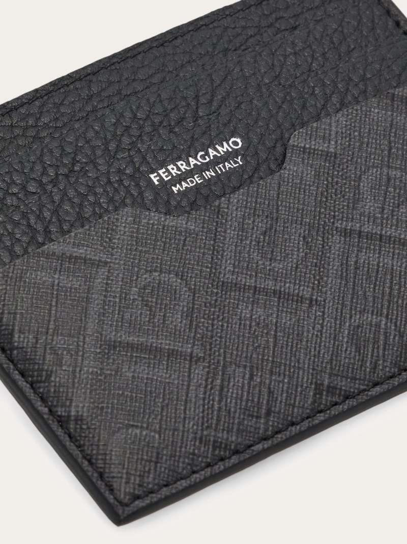 Ferragamo | Men's Credit Card Holder - Black/Grey