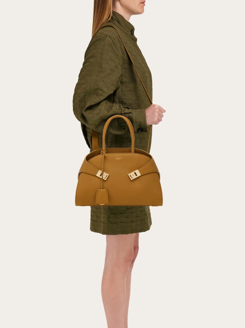Ferragamo | Women's Hug Handbag - Burnt Ocher