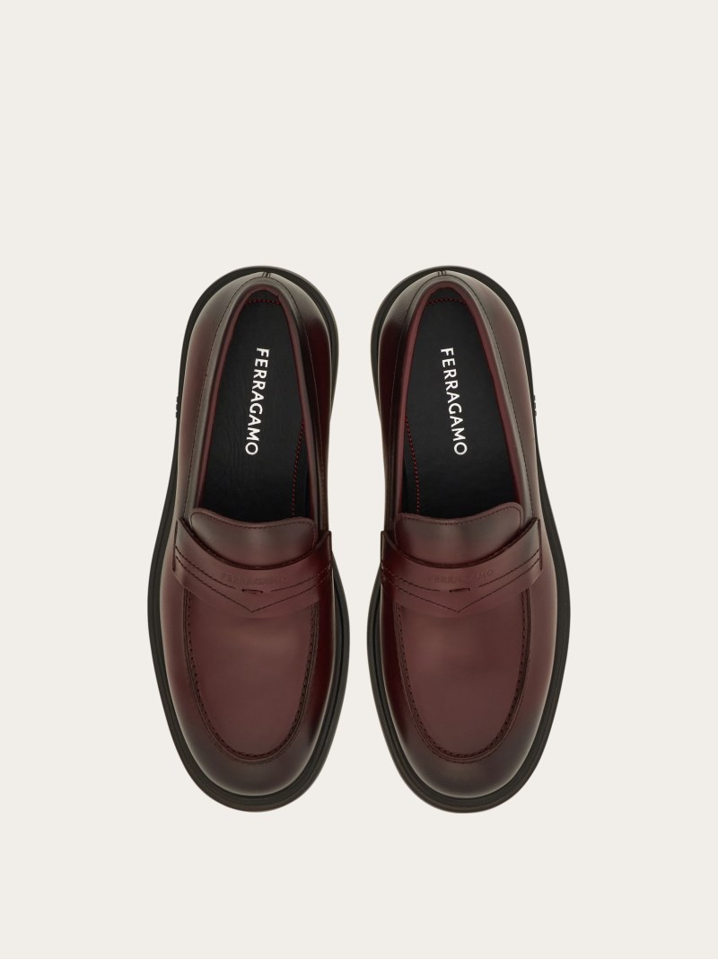 Ferragamo | Men's Penny Loafer - Oxblood
