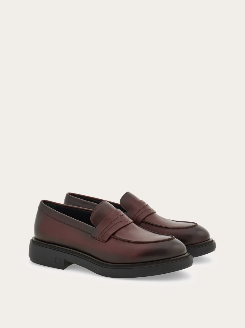Ferragamo | Men's Penny Loafer - Oxblood