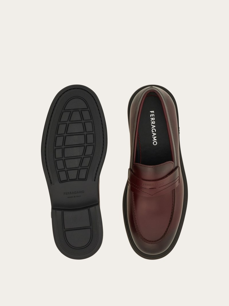 Ferragamo | Men's Penny Loafer - Oxblood