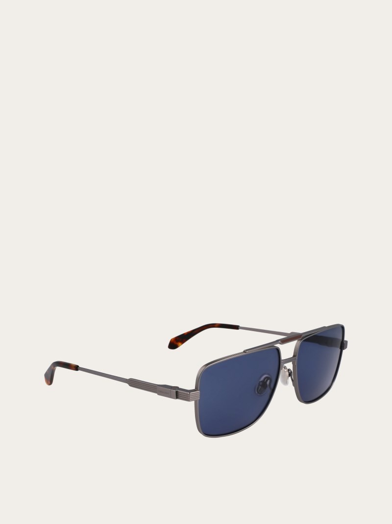 Ferragamo | Men's Sunglasses - Ruthenium/Blue