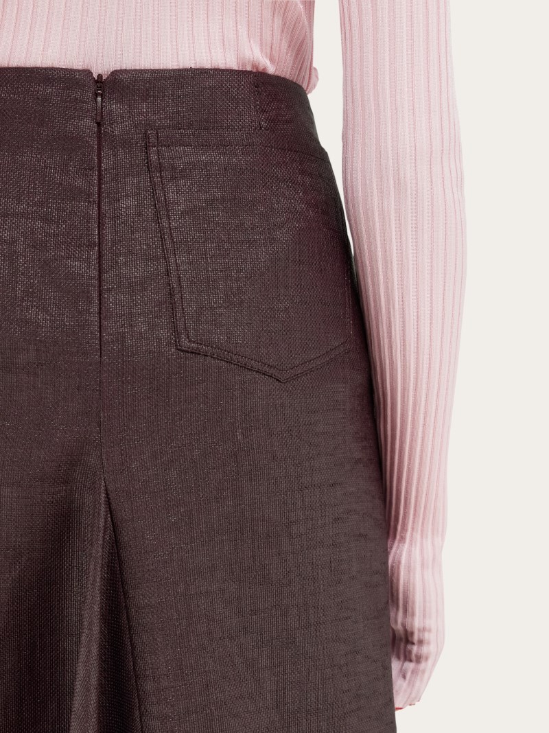 Ferragamo | Women's Asymmetric Skirt - Oxblood